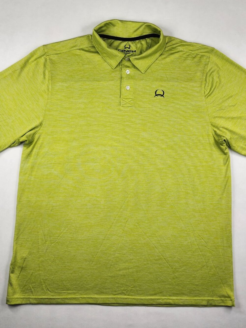 Cinch  Mens XXL Green Stretch Performance Short Sleeve Polo Shirt Country